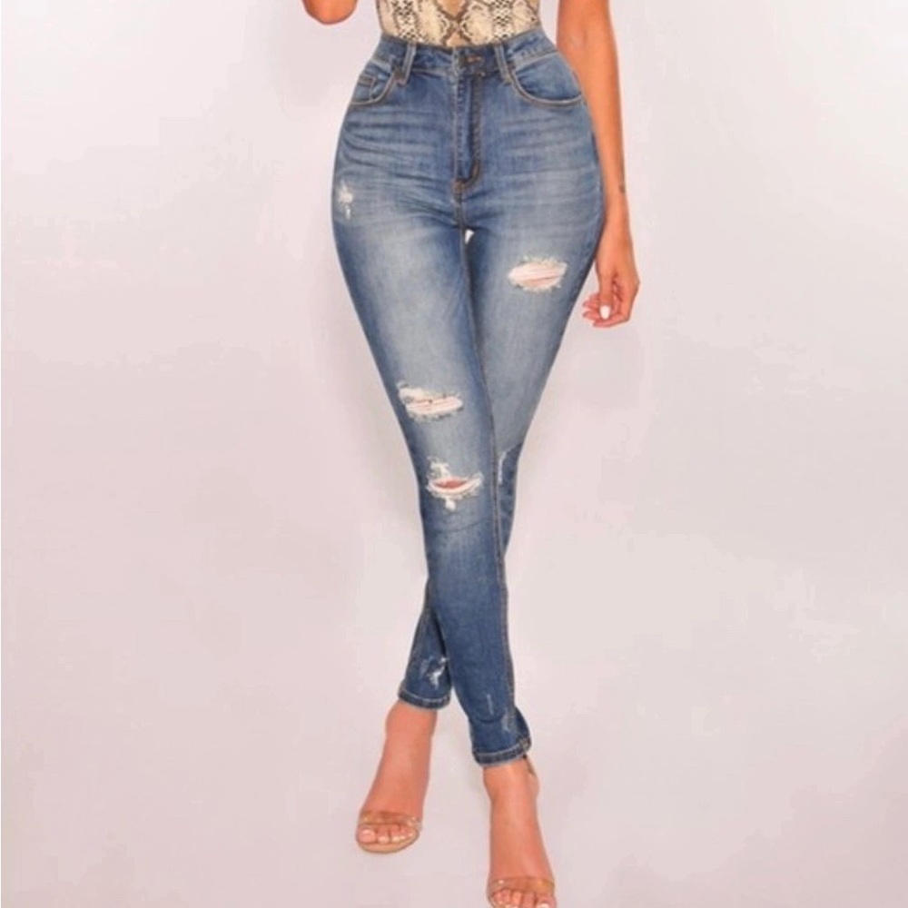 High waist ripped Jeans